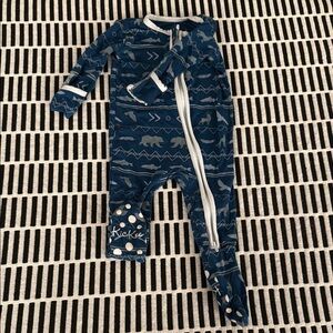 Kickee Pants Blue Nautical Footies